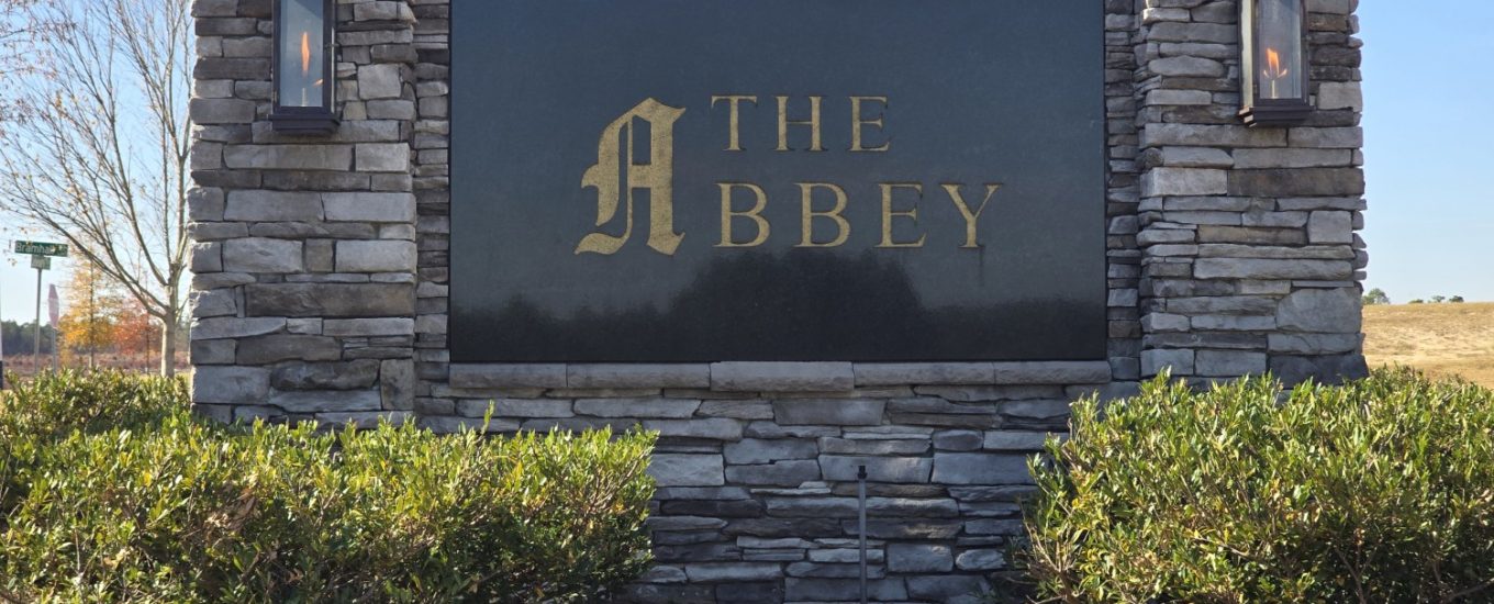 The Abbey Entrance Sign